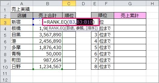 Excel 指定した順位までの合計 累計 を求めるには きままブログ