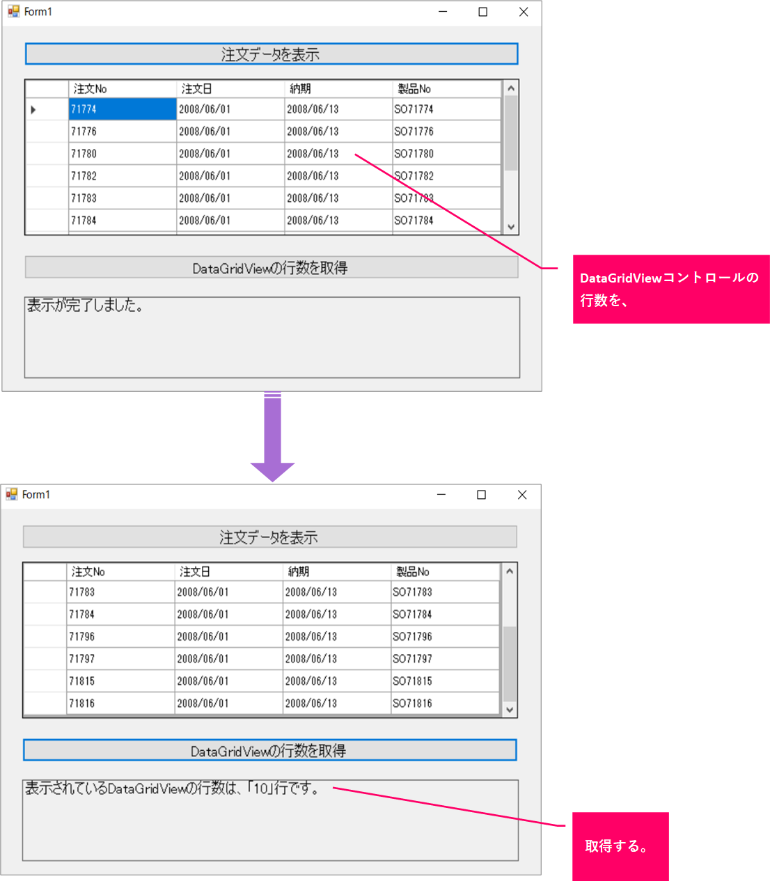 Vb Net Datagridviewコントロールの行数を取得するには きままブログ