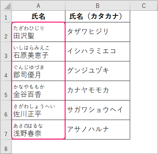 エクセル 名前のふりがなをひらがな表示にするには きままブログ