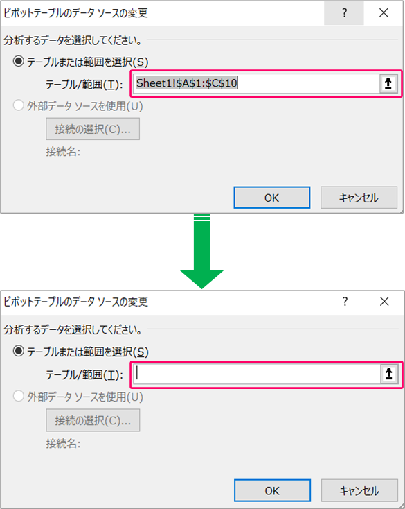 【エクセル】ピボットテーブルの集計範囲を変更するには？ きままブログ